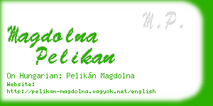 magdolna pelikan business card