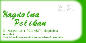 magdolna pelikan business card